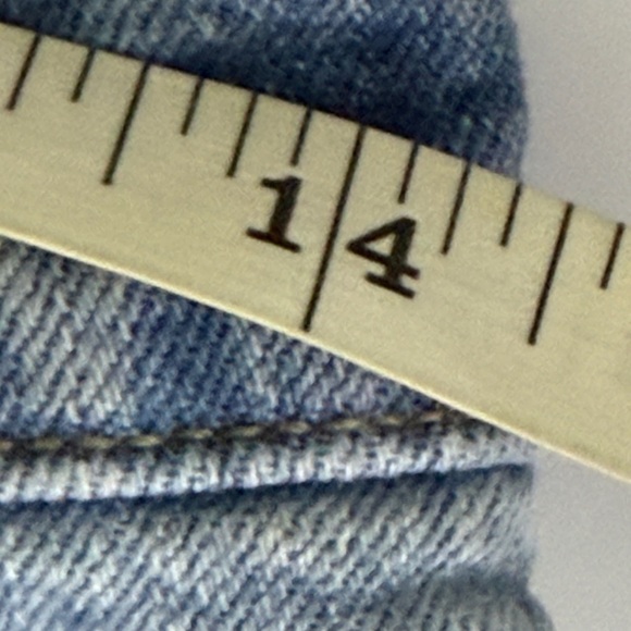 LOFT Light Blue Distressed Jean Shorts - Picture 10 of 12